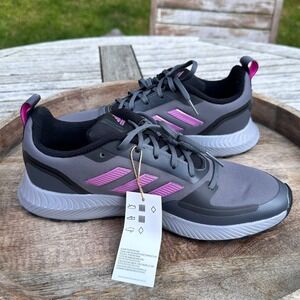 Adidas Runfalcon 2.0 TR Womens 9.5 Gray Pink Trail Shoes FZ3584